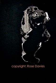 Foamblock print of man from above