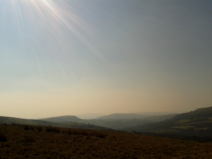 Looking south at Mynydd Llechart