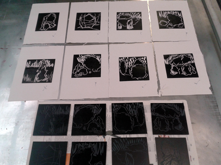 First proof from vinyl blocks