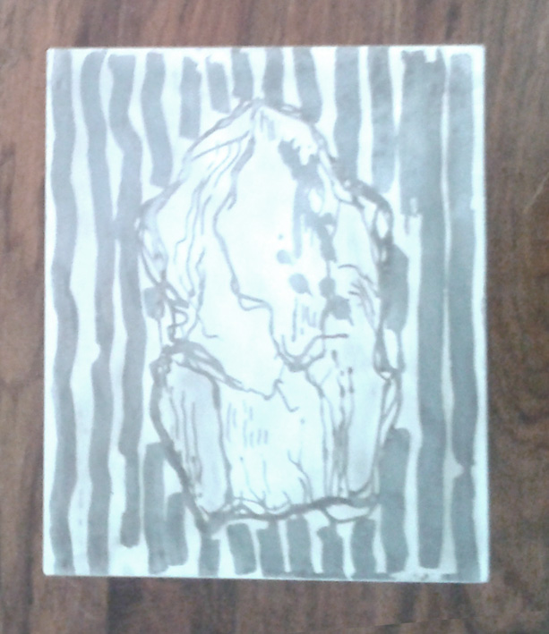 The plate ready to print