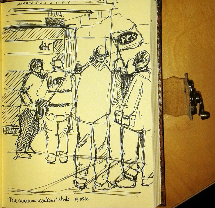 At the picket line, National Waterfront Museum