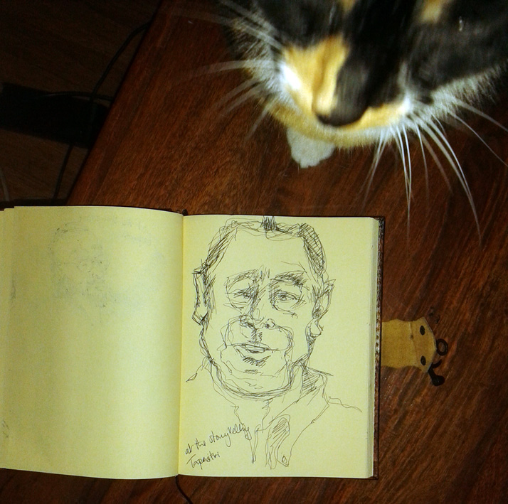 Sparta Puss photobombing