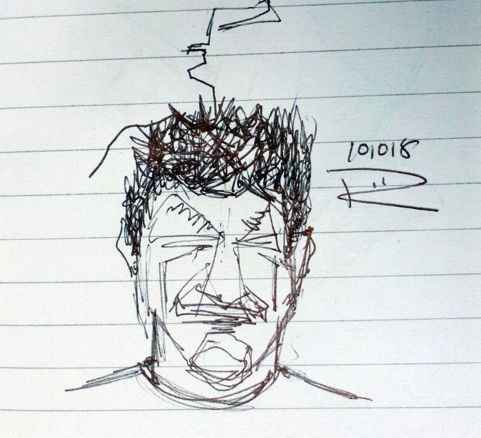 Male portrait showing character