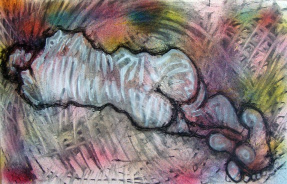 male back drawing colour