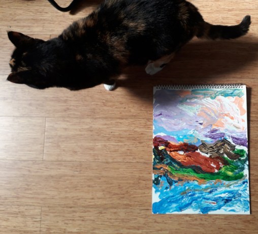 cat and landscape